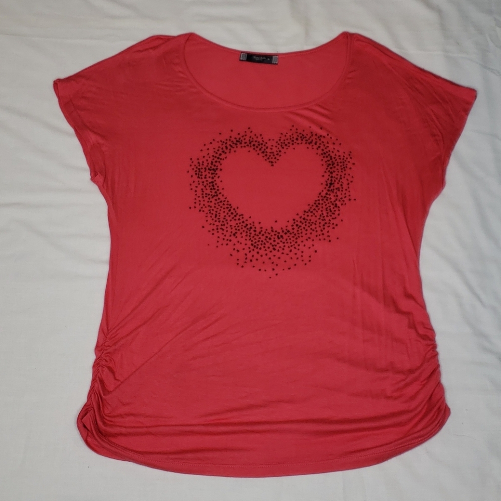 Beaded Heart Tutta Bella Maternity Tee